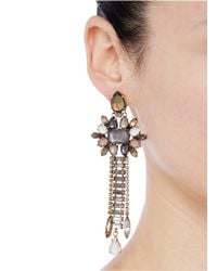 Erickson Beamon | Multicolor 'sound Garden' Multi Crystal Chain Drop Earrings | Lyst