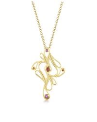 Sho London - Metallic Gold Vermeil Mari Splash Pendant Necklace - Lyst