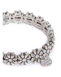 Philippe Audibert | Metallic 'carline' Crystal Flower Elastic Bracelet | Lyst