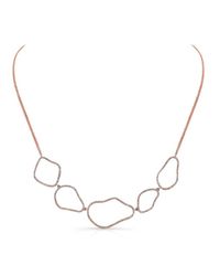 Anne Sisteron - Pink 14kt Rose Gold Diamond Organic Shape Necklace - Lyst