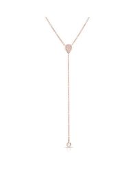 Anne Sisteron - Metallic 14kt Rose Gold Diamond Pear Flirt Lariat Necklace - Lyst