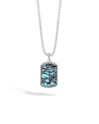 John Hardy | Blue Classic Chain Small Dog Tag Pendant for Men | Lyst