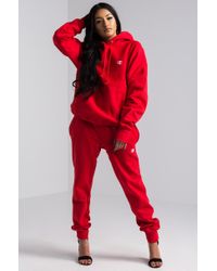 girls red champion hoodie