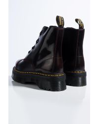 Dr. Martens Sinclair Women's Arcadia Leather Platform Boots in Cherry Red  (Black) - Lyst