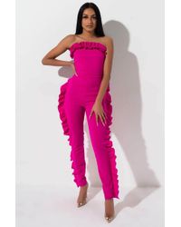 Side ruffle jumpsuit Clearance