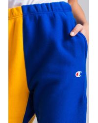 reverse weave colorblock joggers