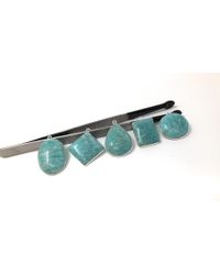 Akstar Gems Blue Wholesale 5 Pcs Amazonite Gemstone Charms