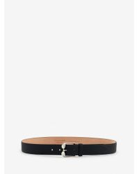 Alexander McQUEEN ブラックのツインスカルバックルベルト bpbd