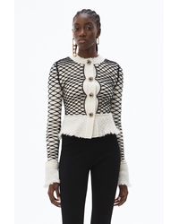 white fishnet jacket