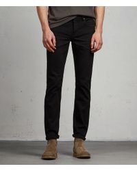 AllSaints Denim Bodmin Reed Straight Jeans in Black for Men - Lyst