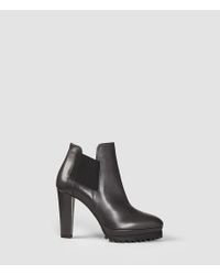 allsaints sarris chelsea boot grey shoes
