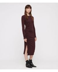 all saints burgundy dress