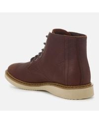 toms water resistant leather porter boots