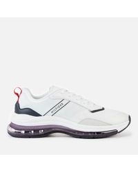 Tommy Hilfiger Leather Air Runner Mix Trainers in White for Men - Lyst