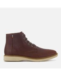 toms water resistant leather porter boots