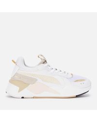 PUMA Synthetic Rs-x Mono Metal Trainers in White/Gold (White) | Lyst