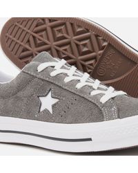 Converse One Star Vintage Suede Ox Women's Shoes (trainers) In Grey in Gray  - Lyst
