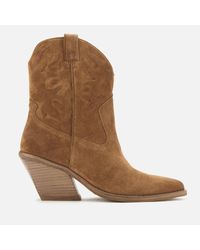 Bronx Low Kole Suede Western Boots in Tan (Brown) - Lyst