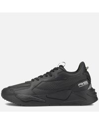 puma black leather trainers
