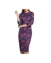kensie floral lace a line dress
