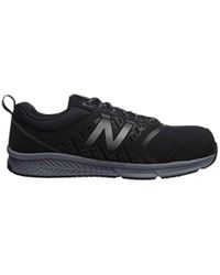New Balance Synthetic 412v1 Work Industrial Shoe, Black/silver, 14 4e ...