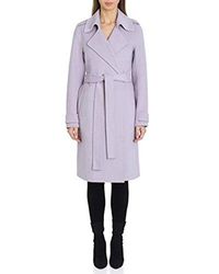 Badgley Mischka Wool Belted Wrap Coat 