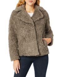 kensie leopard wool coat