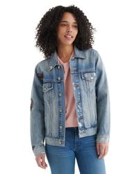 lucky brand white jean jacket