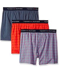 tommy hilfiger men's 3 pack woven cotton boxers