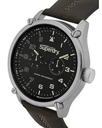 Superdry Aviator Sonar Quartz Watch With Leather Strap, Green, 20 (model:  Syg208bn for Men - Lyst