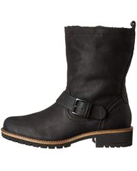 Ecco Leather Elaine, Biker Boots in Black - Lyst