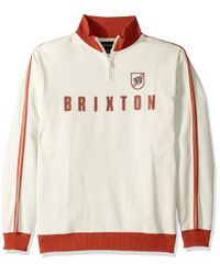 Brixton Mens Forte V Relaxed Standard Fit Hood Fleece 
