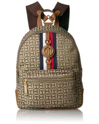 tommy hilfiger beige backpack