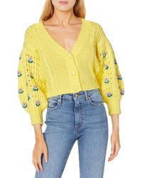 For Love Lemons Cardigan In Canary Yellow Lyst