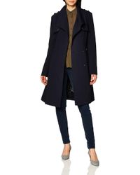 calvin klein faux wool trench coat