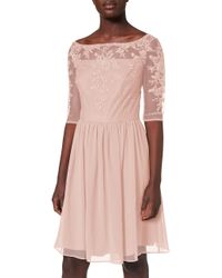 ESPRIT Dress Wvn LS Vestito Donna