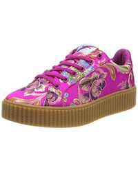 Pepe Jeans Denim Frida Orient Trainers in Pink - Lyst