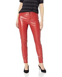 red guess pants
