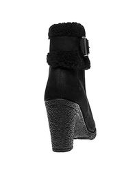 timberland women's glancy teddy fleece fold down boot