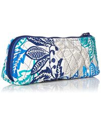 Vera Bradley Brush Pencil Case Signature Cotton In Blue Lyst