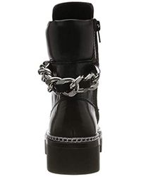 Domain/Stivaletto (Bootie)/Lea, Botas Militares para Mujer Guess de Cuero  de color Negro | Lyst