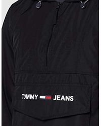 Tommy Hilfiger Synthetic Tjm Nylon Shell Solid Popover Jacket in Black for  Men - Lyst