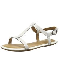 clarks white risi hop leather sandals