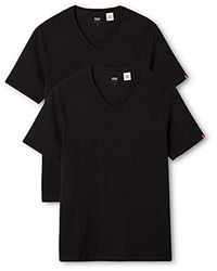 Slim 2 Pack V Neck, T-shirt Uomo, Nero (Black 59), LLevi's in Cotone da Uomo  - Lyst