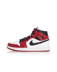 AIR Jordan 1 Mid Synthétique Nike pour homme en coloris Rouge - Lyst