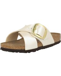 birkenstock siena big buckle pearl
