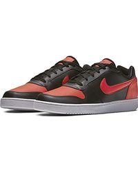 nike ebernon low red black