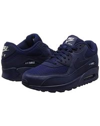 Nike Air Max 90 Essential Gymnastics Shoes, Blue (midnight Navy/white 404),  8.5 Uk for Men - Lyst