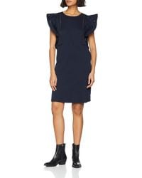 Scotch & soda jersey dress with woven ruffles night Clearance