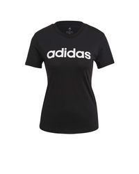 adidas Frauen W LIN T T-Shirt in Schwarz - Lyst